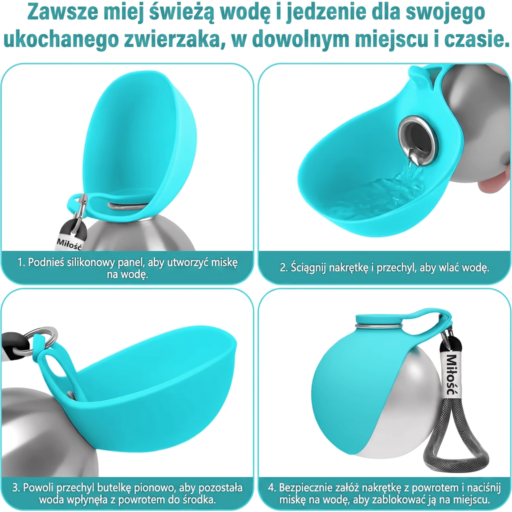 PawDrop-Składane Poidło dla Psa 2w1