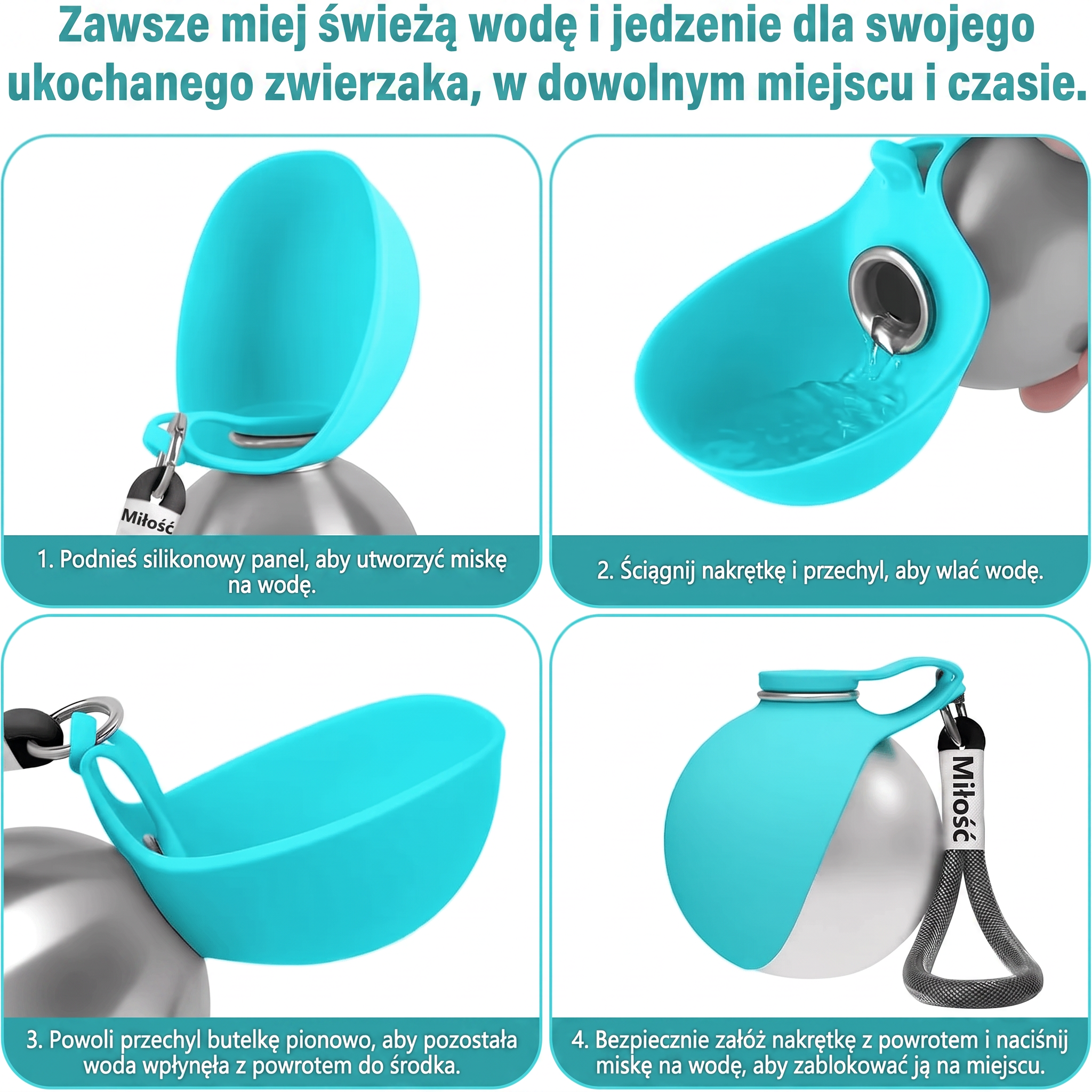 PawDrop-Składane Poidło dla Psa 2w1