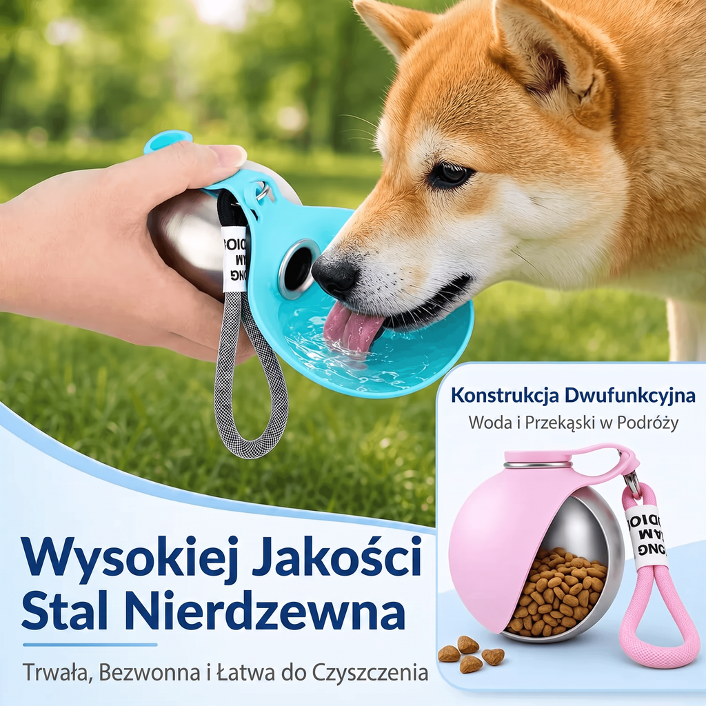 PawDrop-Składane Poidło dla Psa 2w1