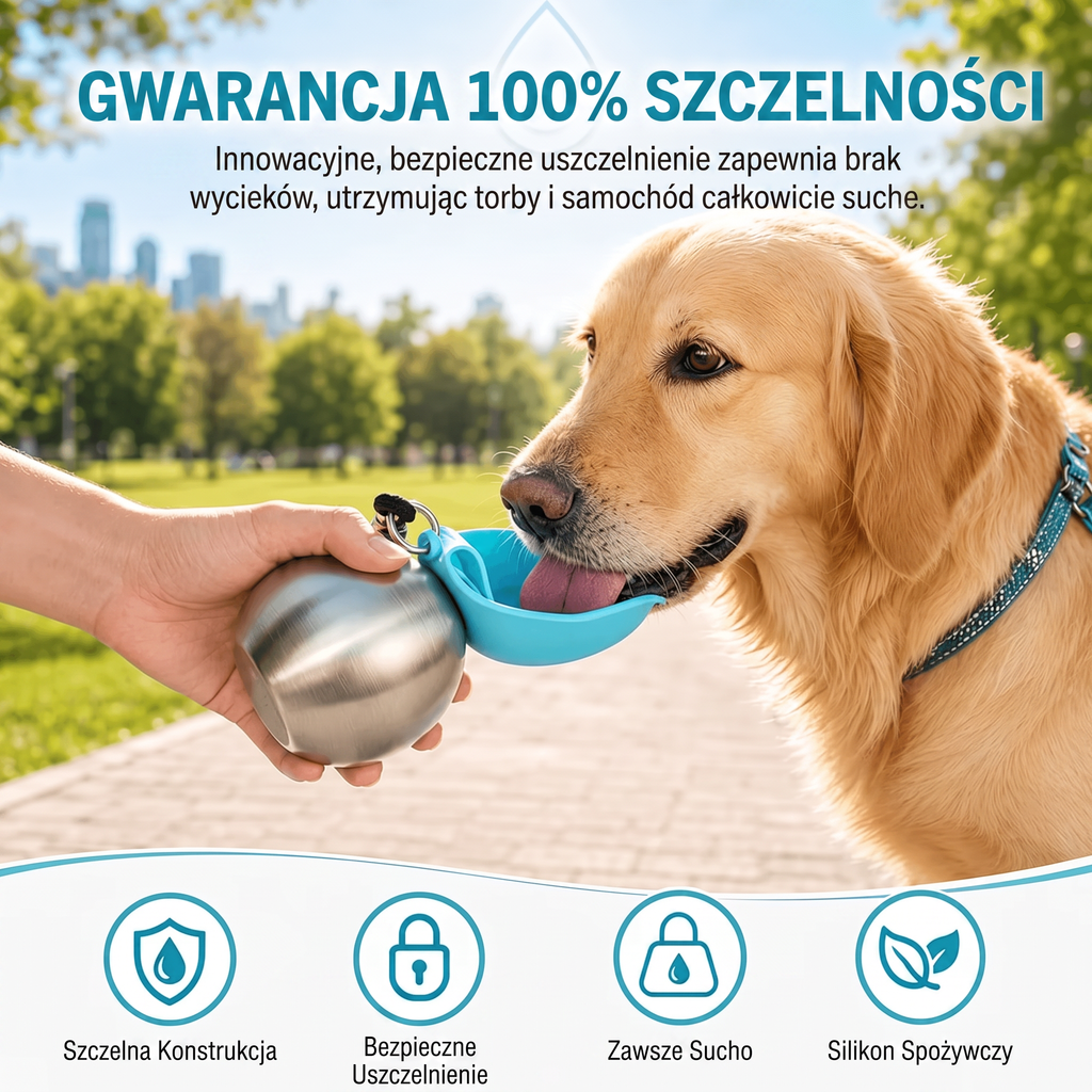 PawDrop-Składane Poidło dla Psa 2w1